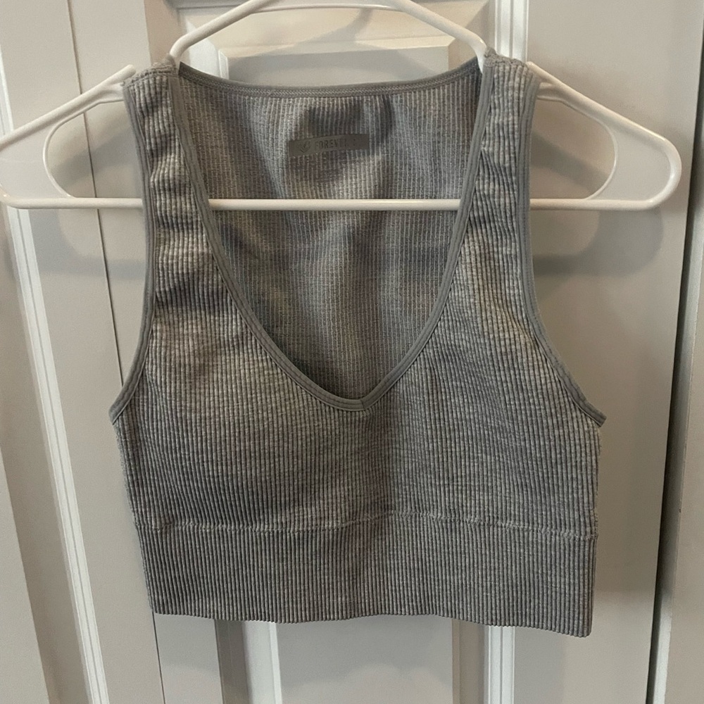 Grey cropped tank NWOT